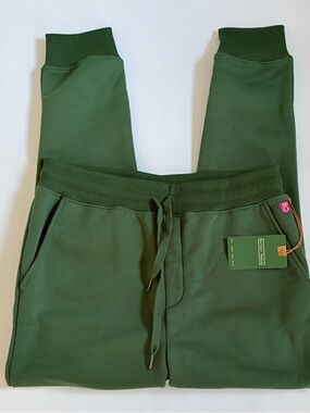 Arthur Beale Sweatpants Men's Joggers Embroidered Logo Pockets Green NWT Medium